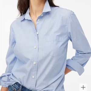 J Crew Factory Blue Button Up Women’s Sz L Shirt, NWOT